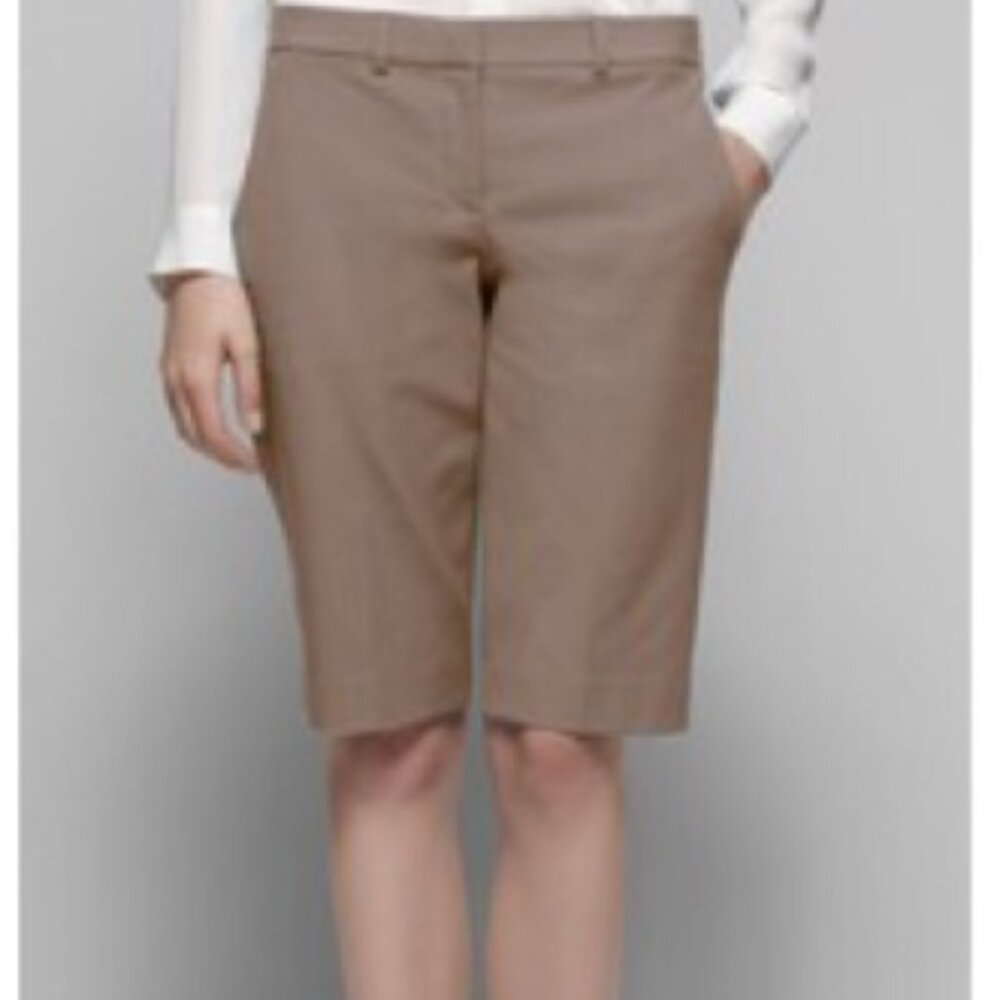 Theory Palmers Bistrech Khaki Bermuda Women's Shorts Size 6